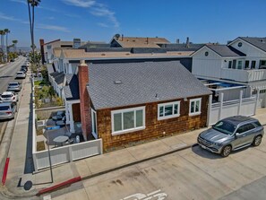 Front house side aerial view
