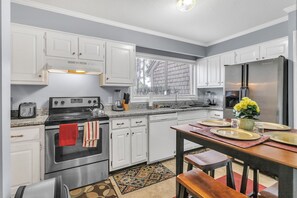 Indoors, Kitchen, Refrigerator, Home Decor, Kitchen Island