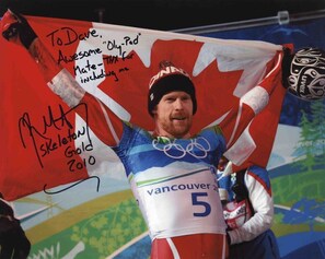 Jon Montgomery, 2010 Skeleton Gold Medal winner; Russell, Manitoba native; but Whistler’s favourite son, was kind enough to send me this personalized pic after hearing about Golden Hearts. Him and his family have now been guests as well! :)