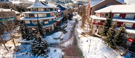 Welcome to The Bluebird, right on Whistler's famous stroll in the heart of the village. Our bay window and balcony are shown in many of Whistler's most iconic tourism photos. 