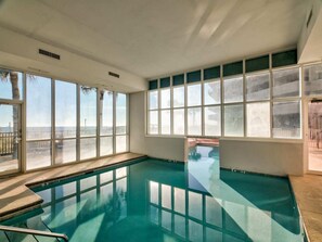 Heated indoor pool.