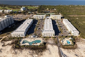 Gulf Shores Plantation~ from the beach Building 1 is the far right building