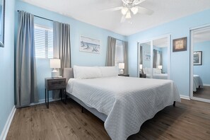 Relaxing main bedroom with king-size bed