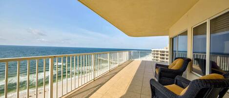 Incredible views from the large private balcony on the TOP floor of Admirals Quarters.