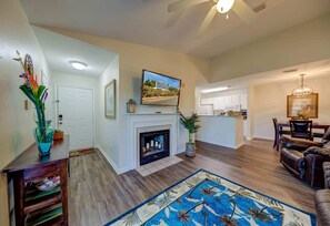 Living room with flat screen TV