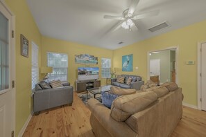 Living area with sleeper sofa