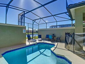Step outside to your own poolside paradise
