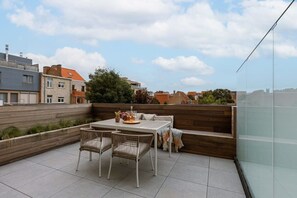 Spacious terrace with seating area