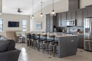This beautiful open concept kitchen allows you to entertain while you cook!