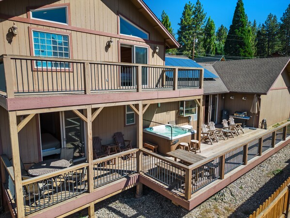 Multiple levels of outdoor space.