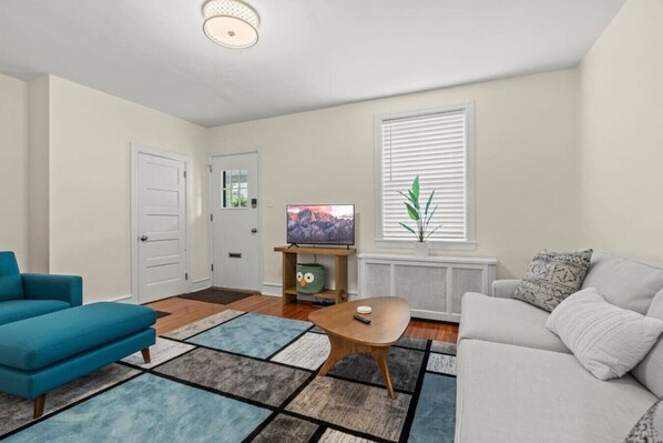 Living room with smart TV