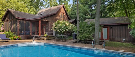 Dive into your vacation with a refreshing dip in our pool.