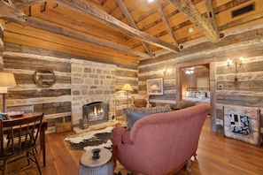 Cozy living room to enjoy the fireplace.