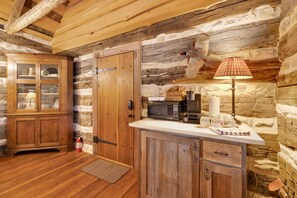 Microwave and coffee maker available.