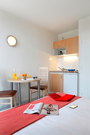 Drift to sleep in a comfortable bed after a wonderful day outside.