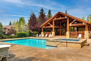 Community seasonal pool and hot tub