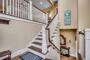 Entryway to the home.  The main living space and master are upstairs while the other three bedrooms are down a flight of stairs.