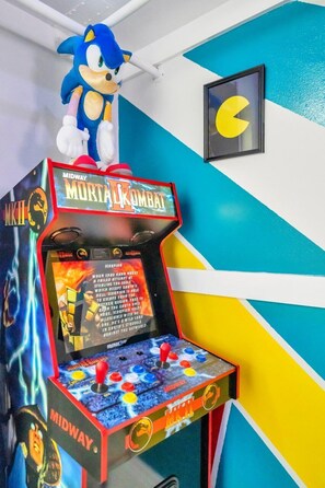 Custom Designed Game Room with Mortal Kombat