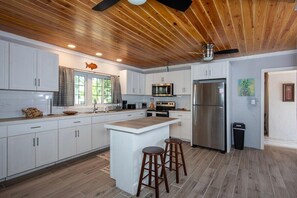 Modern fully equipped kitchen.