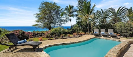 Bask in the Hawaiian sunshine and refresh with a serene pool dip, right at your doorstep.