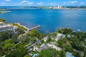 You can see the mile wide Manatee River from your villa.