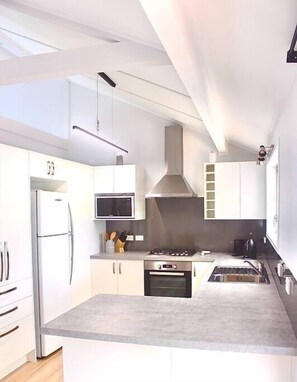 Newly renovated kitchen with all mod cons and Nespresso machine