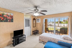 One complete condominium with all the furnishings and comforts. Your balcony overlooks the eighth-foot pool just a few feet from your doorstep. There are restaurants that specialize in local, Latin, and Caribbean food within walking distance—plenty of free onsite parking.