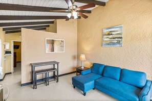 One complete condominium with all the furnishings and comforts. Your balcony overlooks the eighth-foot pool just a few feet from your doorstep. There are restaurants that specialize in local, Latin, and Caribbean food within walking distance—plenty of free onsite parking.