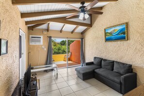 One complete condominium with all the furnishings and comforts. Your balcony overlooks the eighth-foot pool just a few feet from your doorstep. There are restaurants that specialize in local, Latin, and Caribbean food within walking distance—plenty of free onsite parking.