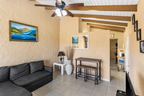 One complete condominium with all the furnishings and comforts. Your balcony overlooks the eighth-foot pool just a few feet from your doorstep. There are restaurants that specialize in local, Latin, and Caribbean food within walking distance—plenty of free onsite parking.