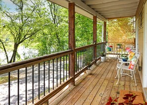 Covered Deck | Seating | River Views | Grill