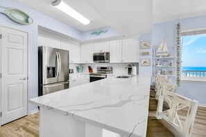 Luxury white quartz countertops everywhere