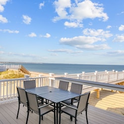 Outdoor dining table with seating for 6
