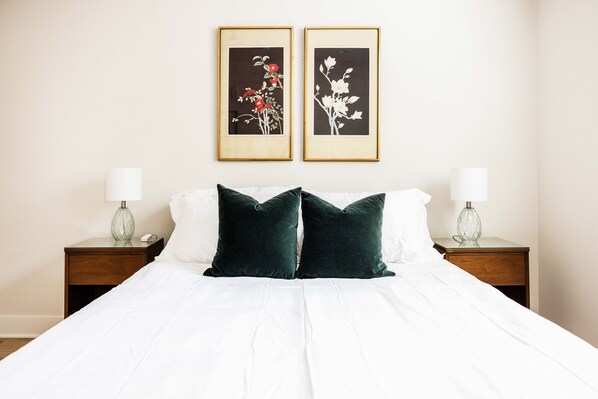 Welcome to your mid-century contemporary bedroom!