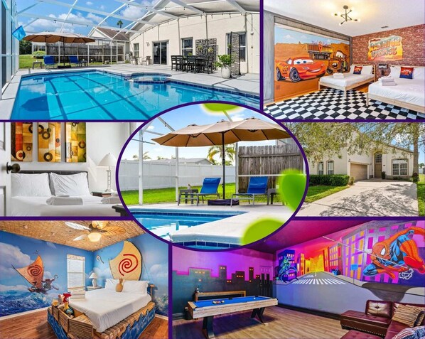Welcome to our beautiful home near Disney! Step into a world where fantasy meets reality. Our spacious 6-bedroom home, boasting 8 comfortable beds, has been meticulously remodeled to offer you a one-of-a-kind experience and is perfect for families.