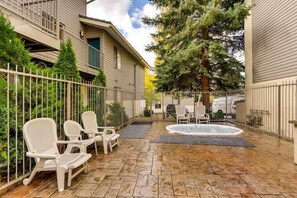 Jacuzzi next to condo