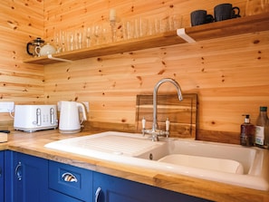 Kitchen | Orchard Cabin-Ivy - Yellow Rock Holidays, Portyerrock, near Newton Stewart