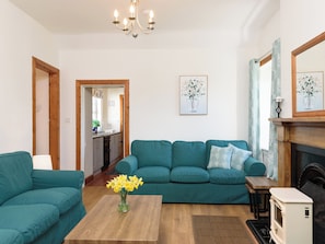 Living room | Shell Cottage - Yellow Rock Holidays, Portyerrock, near Newton Stewart