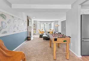 Foosball in the living area