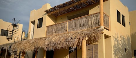 Front entrance to the bungalo, and outdoor hangout space. 