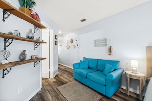 Living area with smart TV
