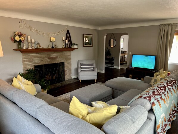 Huge living room, perfect for game night or game day with the family.