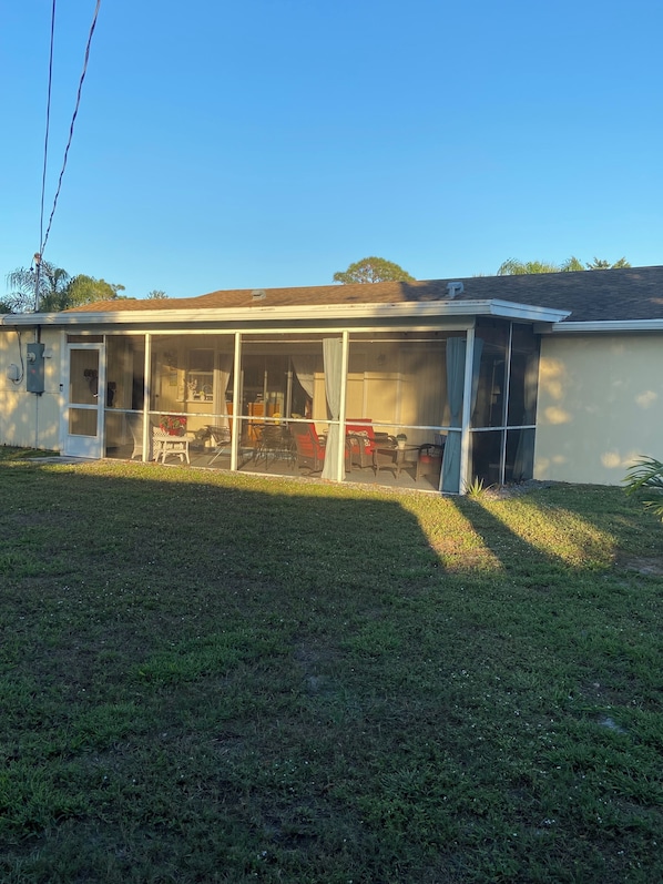 Backyard and lanai