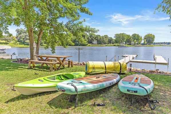Paddleboards,kayak,lily pad