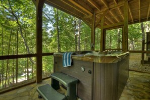 5 person hot tub lower level - private screen porch