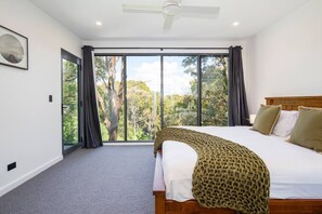 The sumptuous master suite highlights a king-sized, luxurious ensuite bathroom and a private balcony.
