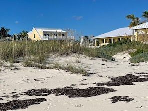 View of coach house from the beach