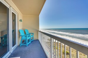 Private Balcony | Beach Views | 5th-Floor Unit