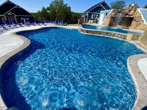 Step in and enjoy the pool bubblers!