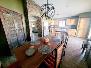 Kitchen and dining area